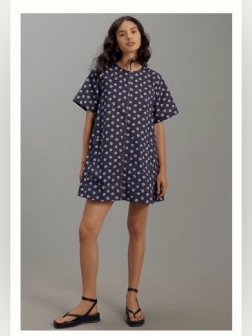 NWT Anthropologie Maeve Emmy Swing Mini Dress L